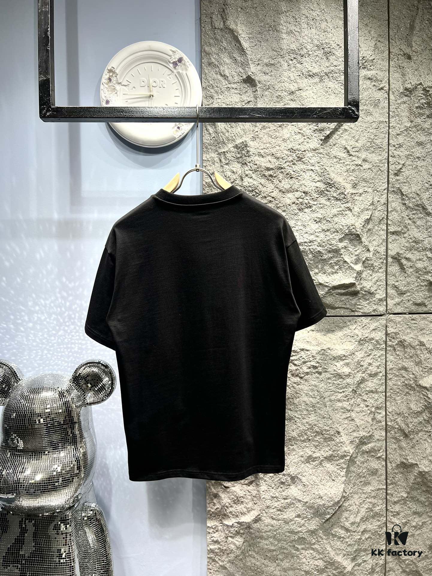 6931a0f3ccd8ab3d7af94d3b PRADA - Jacquard Embroidered Logo Short Sleeve T-Shirt