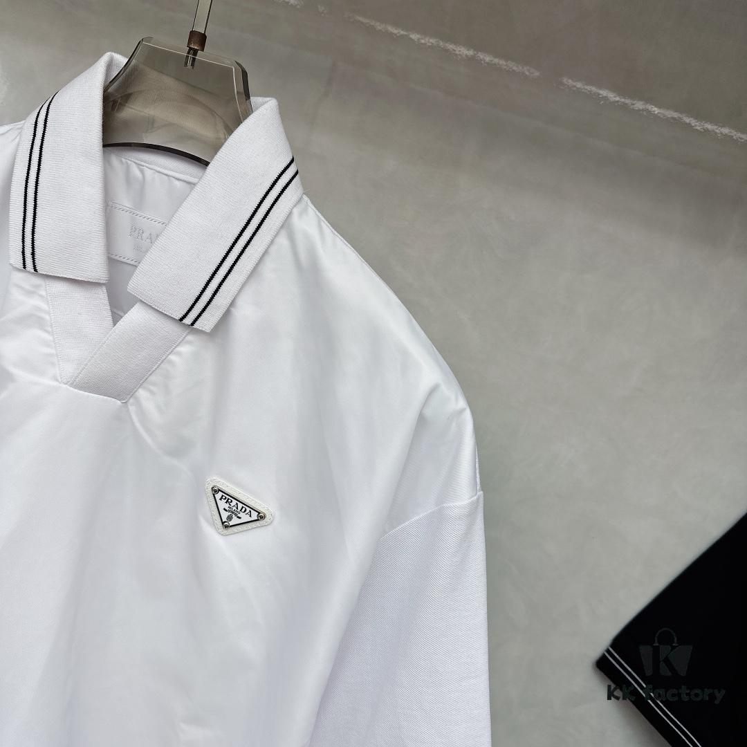 Prada Top Quality Original Single Double-Breasted Lapel Shirt