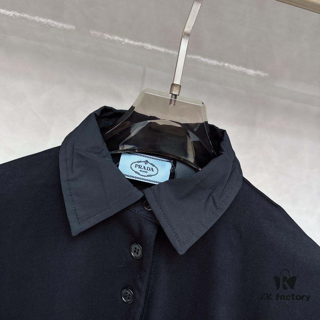 6931a0f6ccd8ab3d7af94d7f Prada Embroidered Collar Polo Shirt