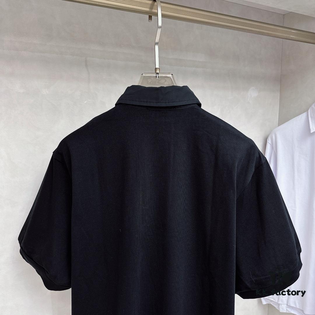 6931a0f6ccd8ab3d7af94d83 Prada Embroidered Collar Polo Shirt