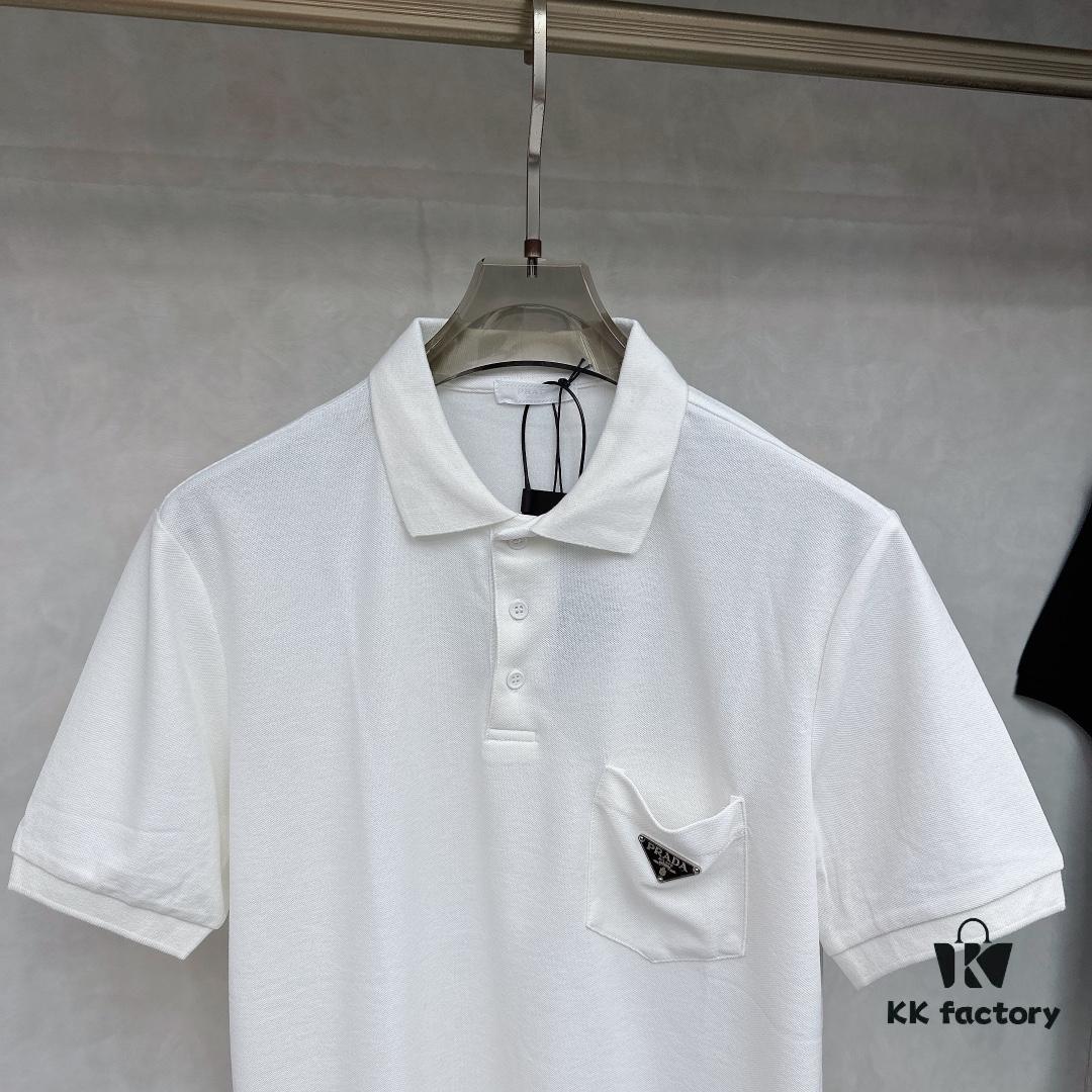 6931a0f7ccd8ab3d7af94d98 PRADA Original Design Premium Polo Shirt with Pocket Steel Logo