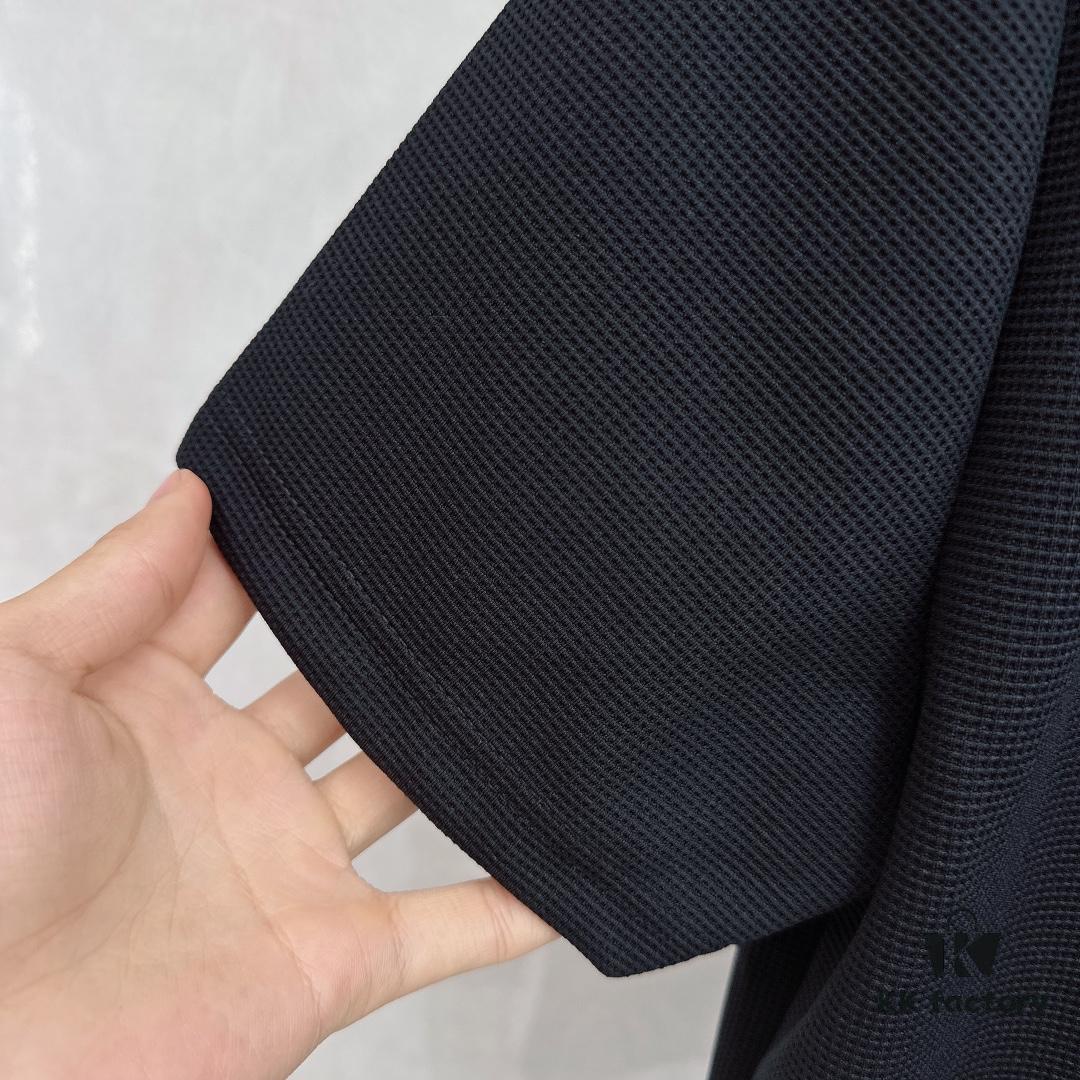 6931a0f8ccd8ab3d7af94da5 PRADA Waffle-Weave Triangular Logo Polo Shirt