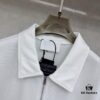 Prada Waffle-Weave Triangular Logo Polo Shirt