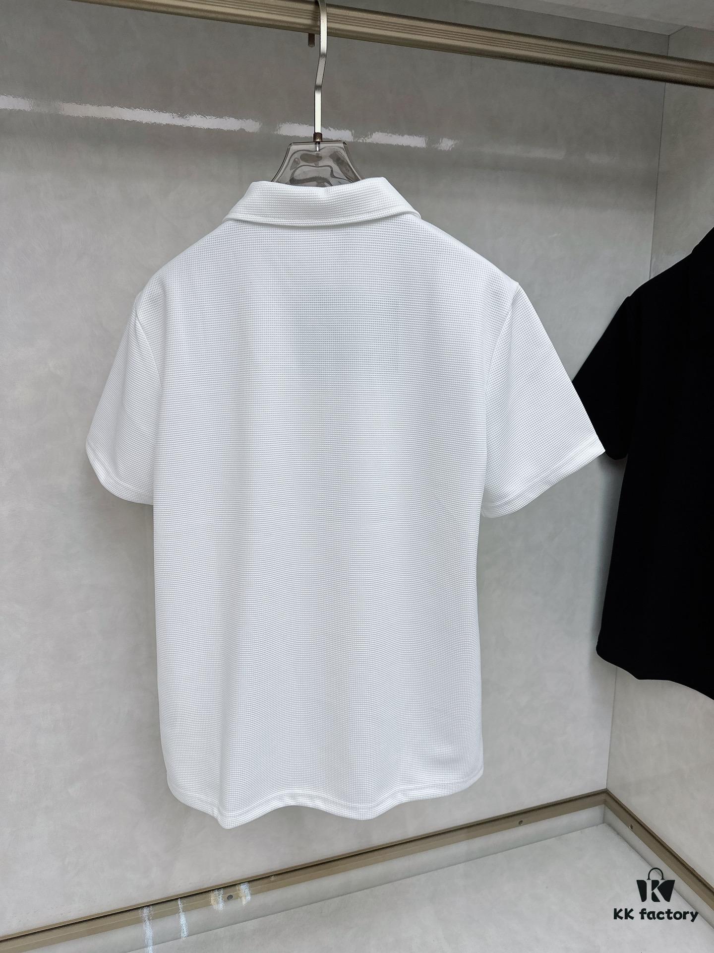 Prada Waffle-Weave Triangular Logo Polo Shirt