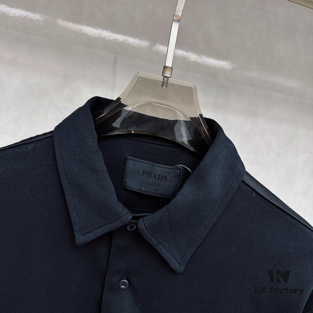6931a0faccd8ab3d7af94dc7 Prada Triangle Logo Zipper Pocket Polo Shirt