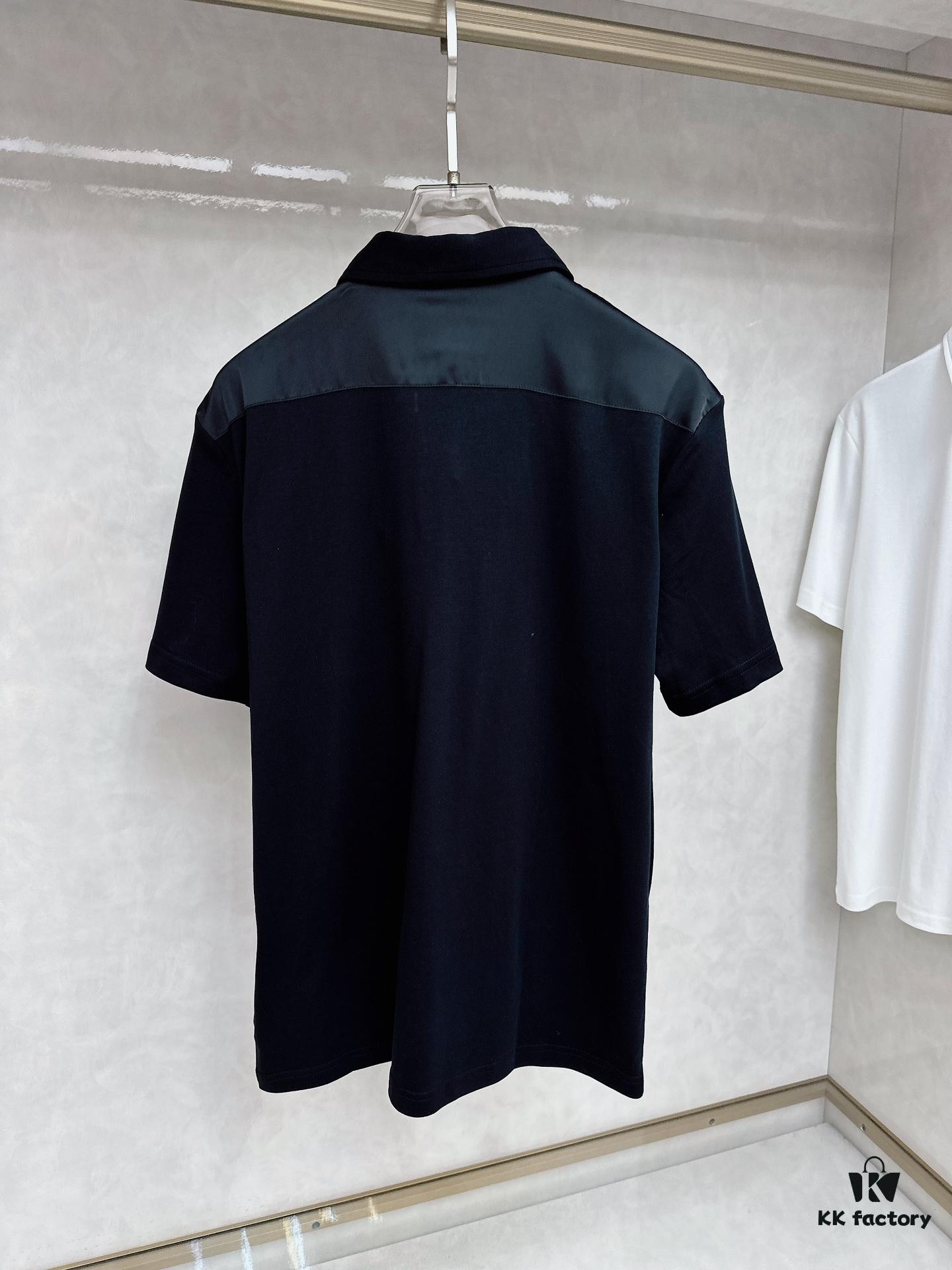 6931a0faccd8ab3d7af94dca Prada Triangle Logo Zipper Pocket Polo Shirt