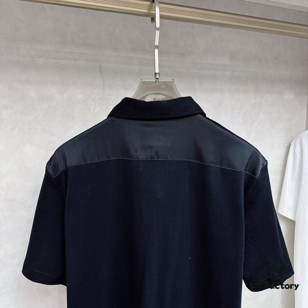 6931a0faccd8ab3d7af94dcb Prada Triangle Logo Zipper Pocket Polo Shirt