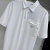 Prada Triangle Logo Zipper Pocket Polo Shirt