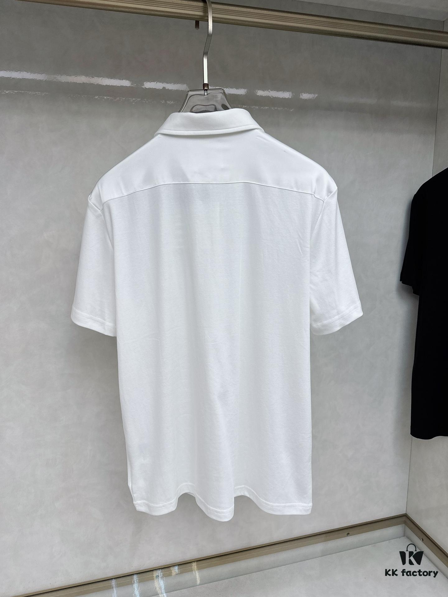 Prada Triangle Logo Zipper Pocket Polo Shirt