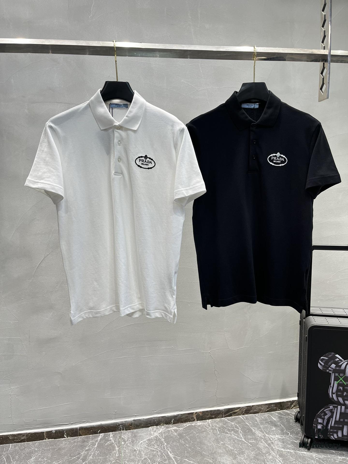 6931a102ccd8ab3d7af94e66 PRADA 2025S New Arrival Recommended Classic Embroidered Polo Shirt