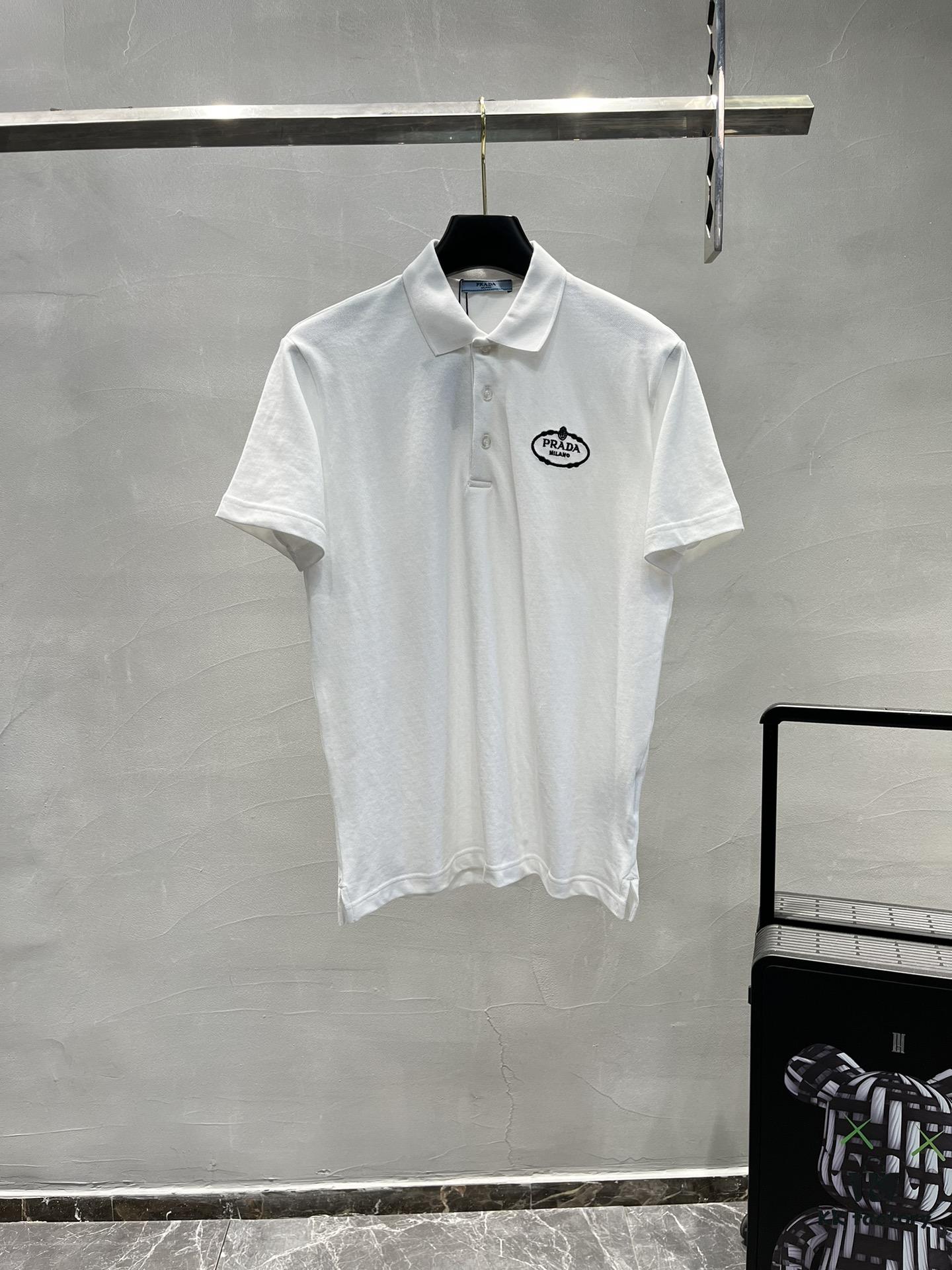 6931a102ccd8ab3d7af94e68 PRADA 2025S New Arrival Recommended Classic Embroidered Polo Shirt