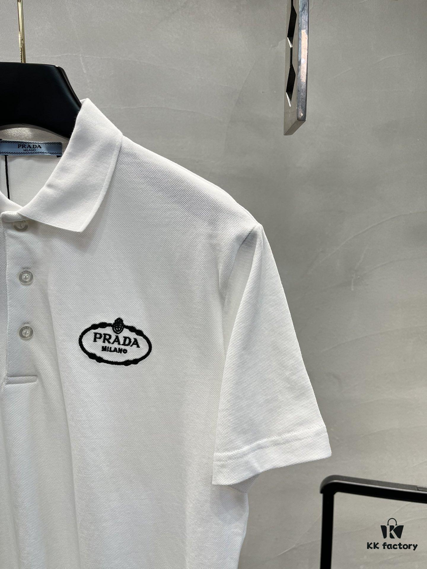 6931a102ccd8ab3d7af94e6a PRADA 2025S New Arrival Recommended Classic Embroidered Polo Shirt