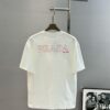6931a103ccd8ab3d7af94e79 PRAD* Prada 25s New Arrival Unisex T-Shirt with Embroidered Back Logo, Contrast Pink Design, Triangle Metal Badge on Chest, 280g Pure Cotton Fabric, Classic Brand Lettering, High-Fashion Streetwear