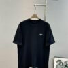 6931a103ccd8ab3d7af94e7a PRAD* Prada 25s New Arrival Unisex T-Shirt with Embroidered Back Logo, Contrast Pink Design, Triangle Metal Badge on Chest, 280g Pure Cotton Fabric, Classic Brand Lettering, High-Fashion Streetwear