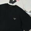 6931a103ccd8ab3d7af94e7b PRAD* Prada 25s New Arrival Unisex T-Shirt with Embroidered Back Logo, Contrast Pink Design, Triangle Metal Badge on Chest, 280g Pure Cotton Fabric, Classic Brand Lettering, High-Fashion Streetwear