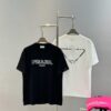 6931a104ccd8ab3d7af94e8a PRAD* Prada 25s New Arrival T-Shirt, Unisex Design, Innovative Embroidered and Heat-Transfer Graphic with Double-Layer Craft, Full-Dimensional Texture, Iconic Brand Lettering Front and Inverted Triangle Logo Back, Striking LOGO Visual Impact, 280g Pure Cotton Fabric, Soft and Comfortable, Extremely Stylish, Triple Tags Attached