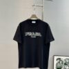 6931a104ccd8ab3d7af94e8b PRAD* Prada 25s New Arrival T-Shirt, Unisex Design, Innovative Embroidered and Heat-Transfer Graphic with Double-Layer Craft, Full-Dimensional Texture, Iconic Brand Lettering Front and Inverted Triangle Logo Back, Striking LOGO Visual Impact, 280g Pure Cotton Fabric, Soft and Comfortable, Extremely Stylish, Triple Tags Attached