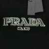 6931a104ccd8ab3d7af94e8d PRAD* Prada 25s New Arrival T-Shirt, Unisex Design, Innovative Embroidered and Heat-Transfer Graphic with Double-Layer Craft, Full-Dimensional Texture, Iconic Brand Lettering Front and Inverted Triangle Logo Back, Striking LOGO Visual Impact, 280g Pure Cotton Fabric, Soft and Comfortable, Extremely Stylish, Triple Tags Attached