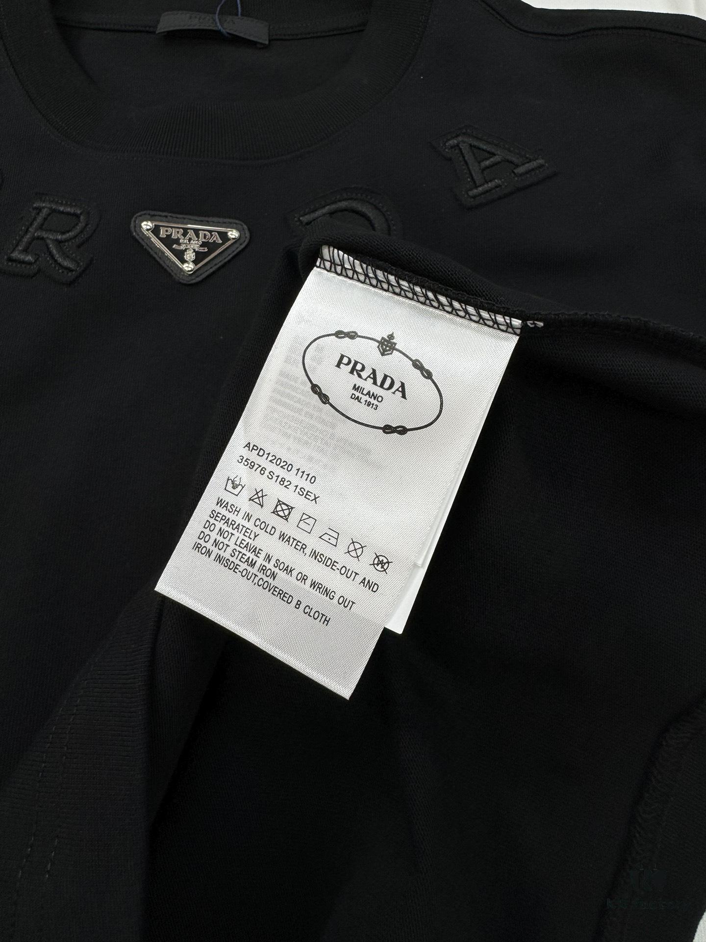 6931a106ccd8ab3d7af94ea3 PRADA New Arrival Unisex T-Shirt 25S – Official Website Launch, 3D Embroidered Logo Design with Classic Leather Triangle Badge, Premium 40-Single 260g Cotton Fabric, Breathable and Comfortable, Essential Wardrobe Piece for Layering or Wearing Alone