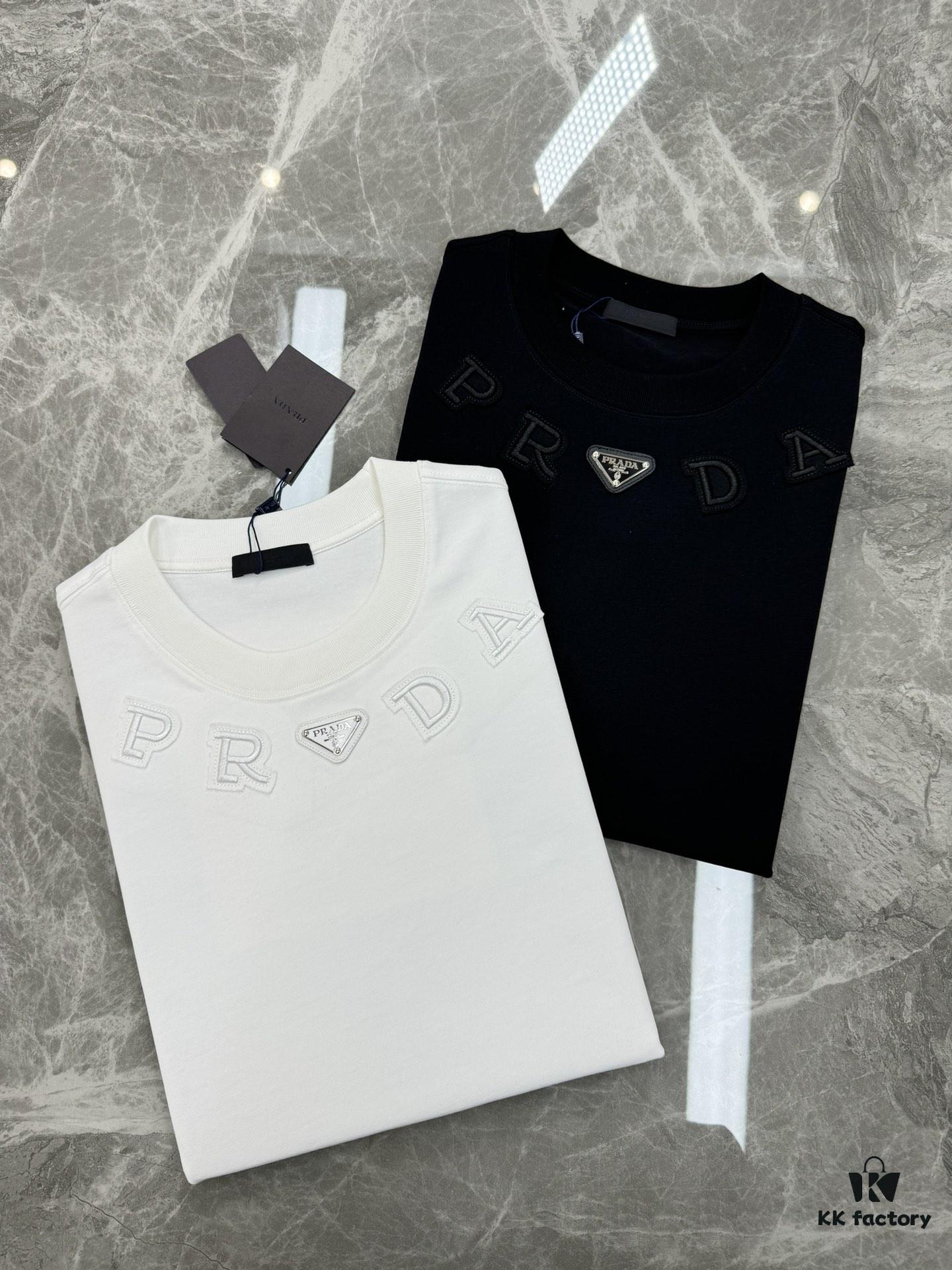 6931a106ccd8ab3d7af94ea4 PRADA New Arrival Unisex T-Shirt 25S – Official Website Launch, 3D Embroidered Logo Design with Classic Leather Triangle Badge, Premium 40-Single 260g Cotton Fabric, Breathable and Comfortable, Essential Wardrobe Piece for Layering or Wearing Alone
