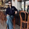 6931a10accd8ab3d7af94ee4 Prada Jacquard Letter Knit Sweater Coat Y077