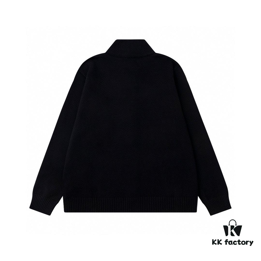 6931a10accd8ab3d7af94ef1 Prada Jacquard Letter Knit Sweater Coat Y077
