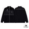 New PRADA Triangle Logo Patch Stand Collar Jacket Unisex Couple Style