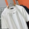6931a113ccd8ab3d7af94f9f PRADA 2025 Spring/Summer New Short Sleeve T-Shirt! Runway Design Fashion Casual Tee with Signature Logo – Soft 100% Cotton, Unisex Loose Fit