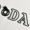 6931a116ccd8ab3d7af94fd9 Prada High-Version SS25 Spring/Summer Collection, In-Store Exclusive, Channel Luxury Item, Embroidered Logo Relief Series, Slightly Oversized Round-Neck Short-Sleeve T-Shirt