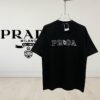 6931a117ccd8ab3d7af94fdd Prada High-End SS25 Spring/Summer Collection, In-Store Retail Quality, Embroidered Relief Letter Design, Crew Neck Short-Sleeve T-Shirt with Slightly Loose Fit