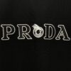 6931a117ccd8ab3d7af94fe1 Prada High-End SS25 Spring/Summer Collection, In-Store Retail Quality, Embroidered Relief Letter Design, Crew Neck Short-Sleeve T-Shirt with Slightly Loose Fit