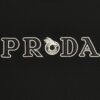 6931a117ccd8ab3d7af94fe9 Prada High-Version SS25 Spring/Summer Collection, In-Store Stock, Premium Channel Release, Embroidered Relief Letter Design, Crew Neck Short-Sleeve T-Shirt with Slightly Relaxed Fit