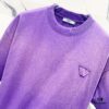 6931a119ccd8ab3d7af9500d PRADA/Prada 320g Washed Short Sleeve T-Shirt with Minimalist Triangular Logo Embroidery