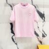 6931a119ccd8ab3d7af95013 PRADA/Prada 320g Washed Short-Sleeve T-Shirt with Minimalist Triangular Logo Embroidery