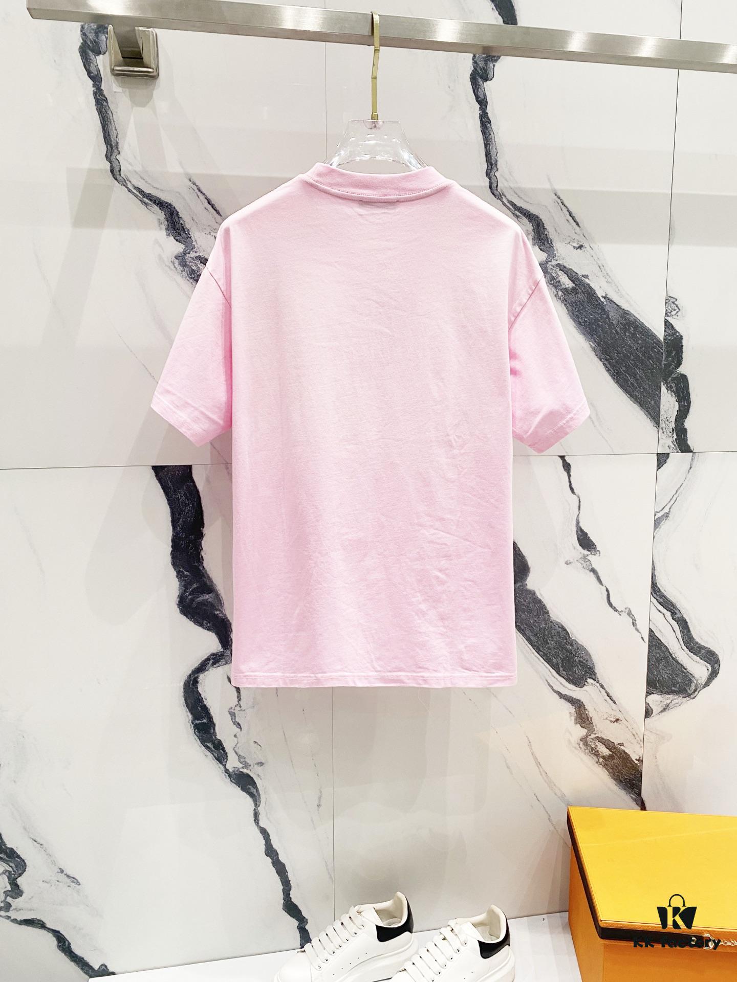 6931a119ccd8ab3d7af95014 PRADA/Prada 320g Washed Short-Sleeve T-Shirt with Minimalist Triangular Logo Embroidery