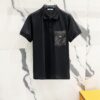 6931a11bccd8ab3d7af95030 PRADA Men's Polo Shirt with Lapel, Nylon Pocket Zipper Design, Brand Triangle Logo Metal Badge