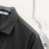 6931a11bccd8ab3d7af95032 PRADA Men's Polo Shirt with Lapel, Nylon Pocket Zipper Design, Brand Triangle Logo Metal Badge