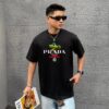 6931a11dccd8ab3d7af9505d PRADA*Prada* Loose Fit Printed Logo Design Spring Summer New Round Neck Fashion Short Sleeve T-Shirt, Soft and Comfortable Unisex Wear, Versatile Casual Essential