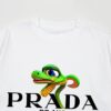 6931a11dccd8ab3d7af95060 PRADA*Prada* Loose Fit Printed Logo Design Spring Summer New Fashion Crew Neck Short Sleeve T-Shirt, Soft and Comfortable Unisex Wear, Versatile Casual Essential