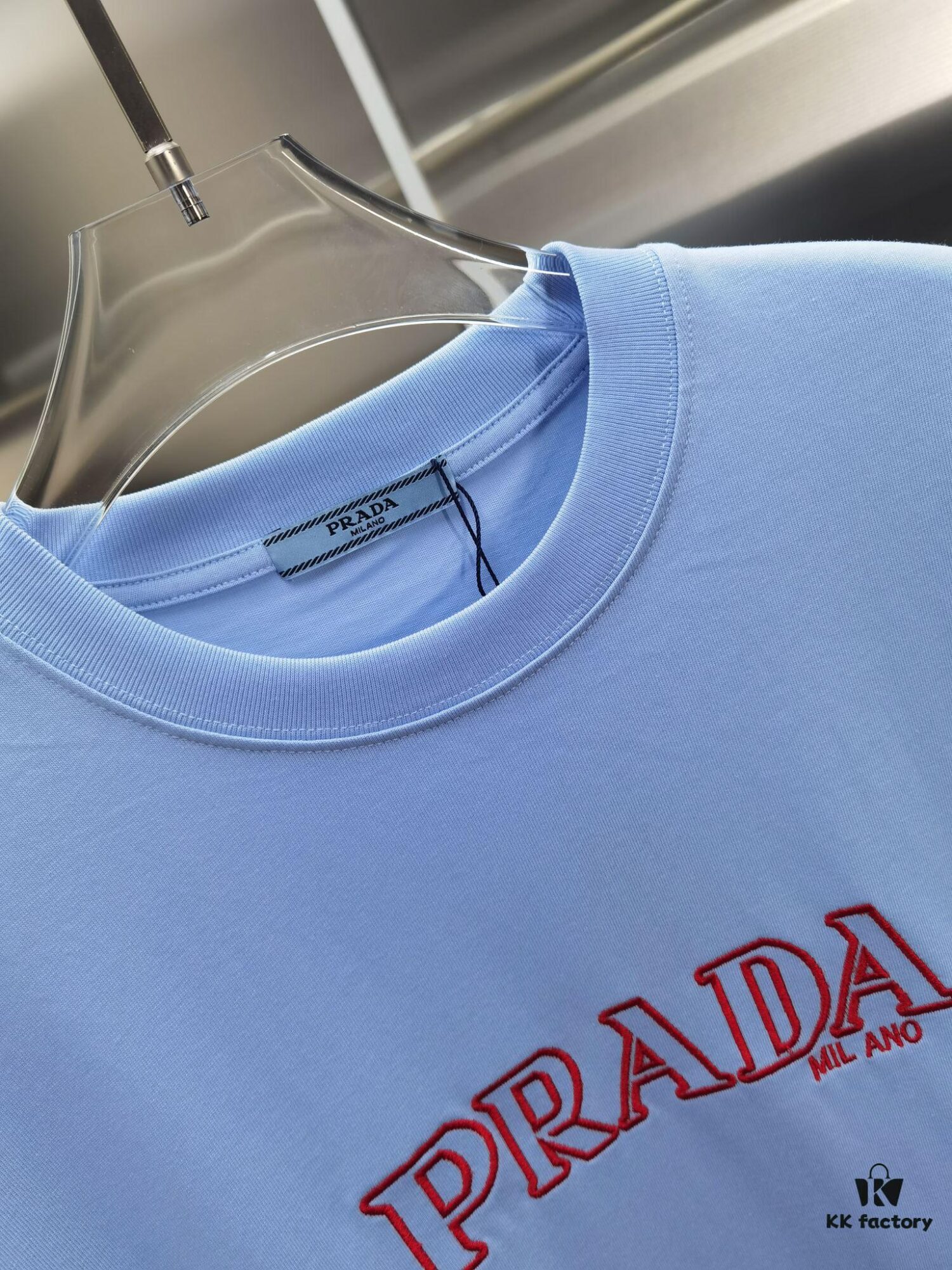 6931a120ccd8ab3d7af95095 PR*DA Embroidered Short Sleeve T-Shirt (Top-tier Version, Different from Standard Stock)