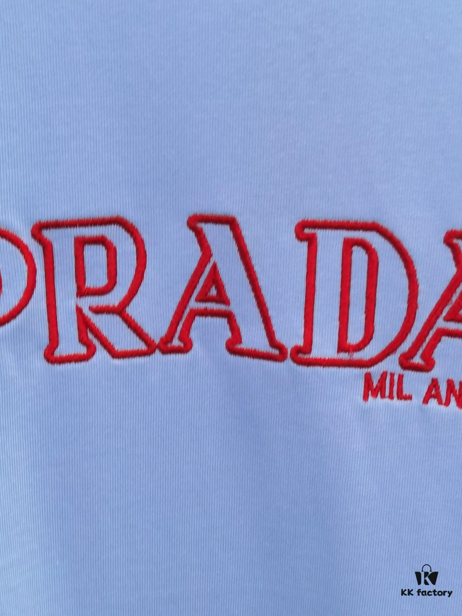 6931a120ccd8ab3d7af95097 PR*DA Embroidered Short Sleeve T-Shirt (Top-tier Version, Different from Standard Stock)