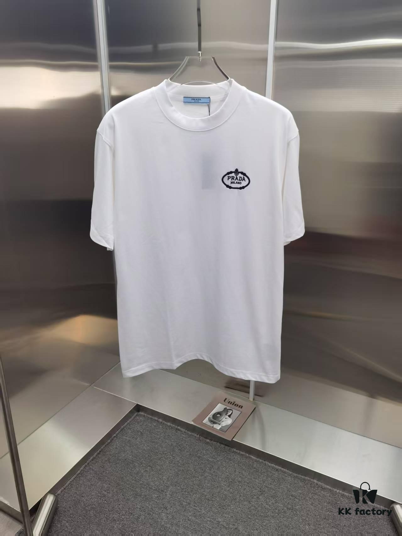 6931a121ccd8ab3d7af950b5 PR*DA Embroidered Short Sleeve T-Shirt (Premium Embroidery Version, Different from Standard)