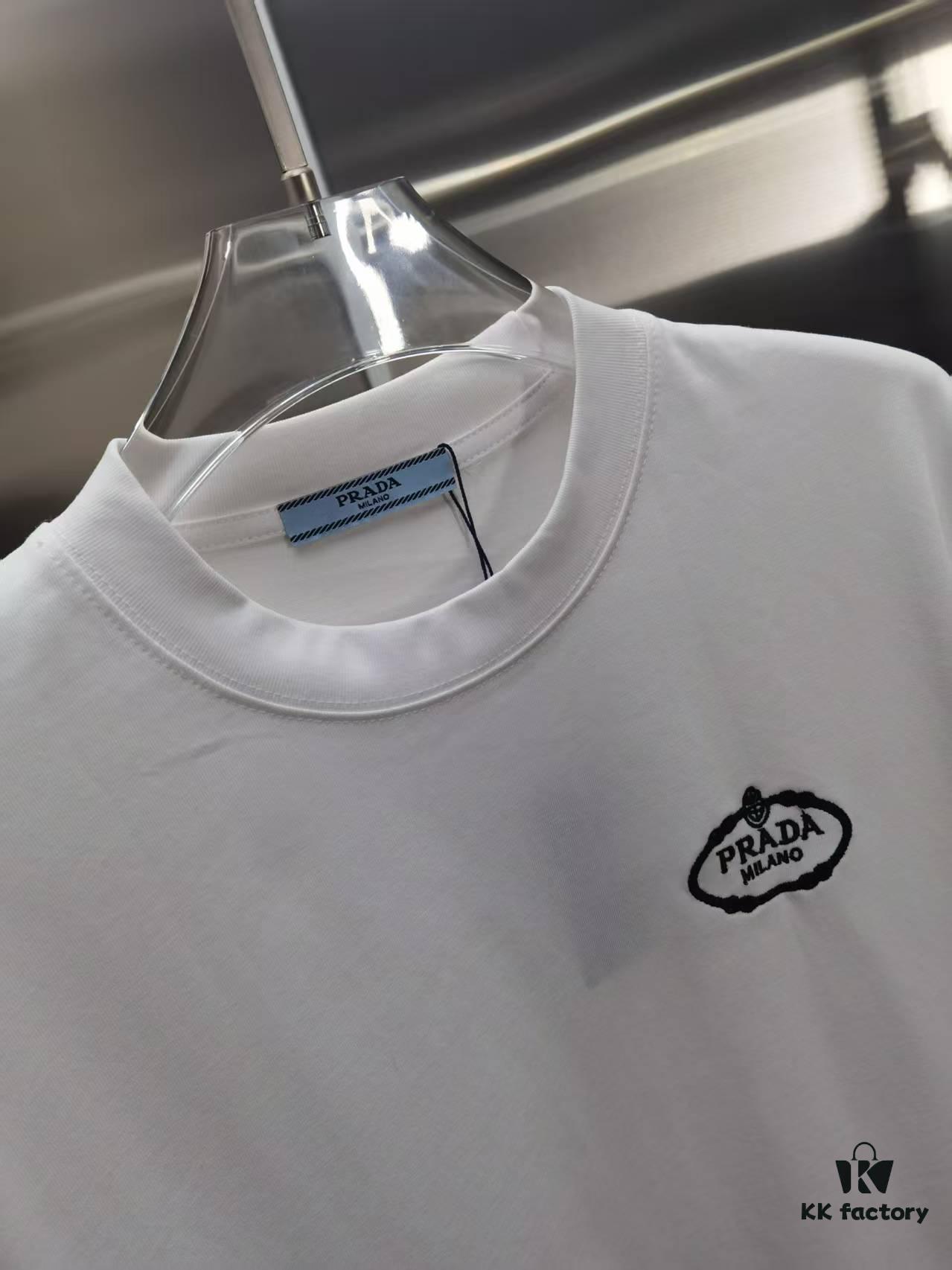 6931a121ccd8ab3d7af950b8 PR*DA Embroidered Short Sleeve T-Shirt (Premium Embroidery Version, Different from Standard)