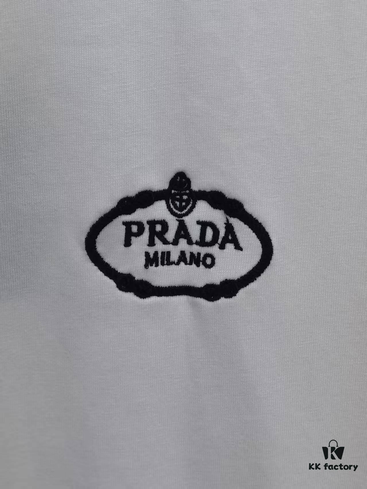 6931a121ccd8ab3d7af950b9 PR*DA Embroidered Short Sleeve T-Shirt (Premium Embroidery Version, Different from Standard)
