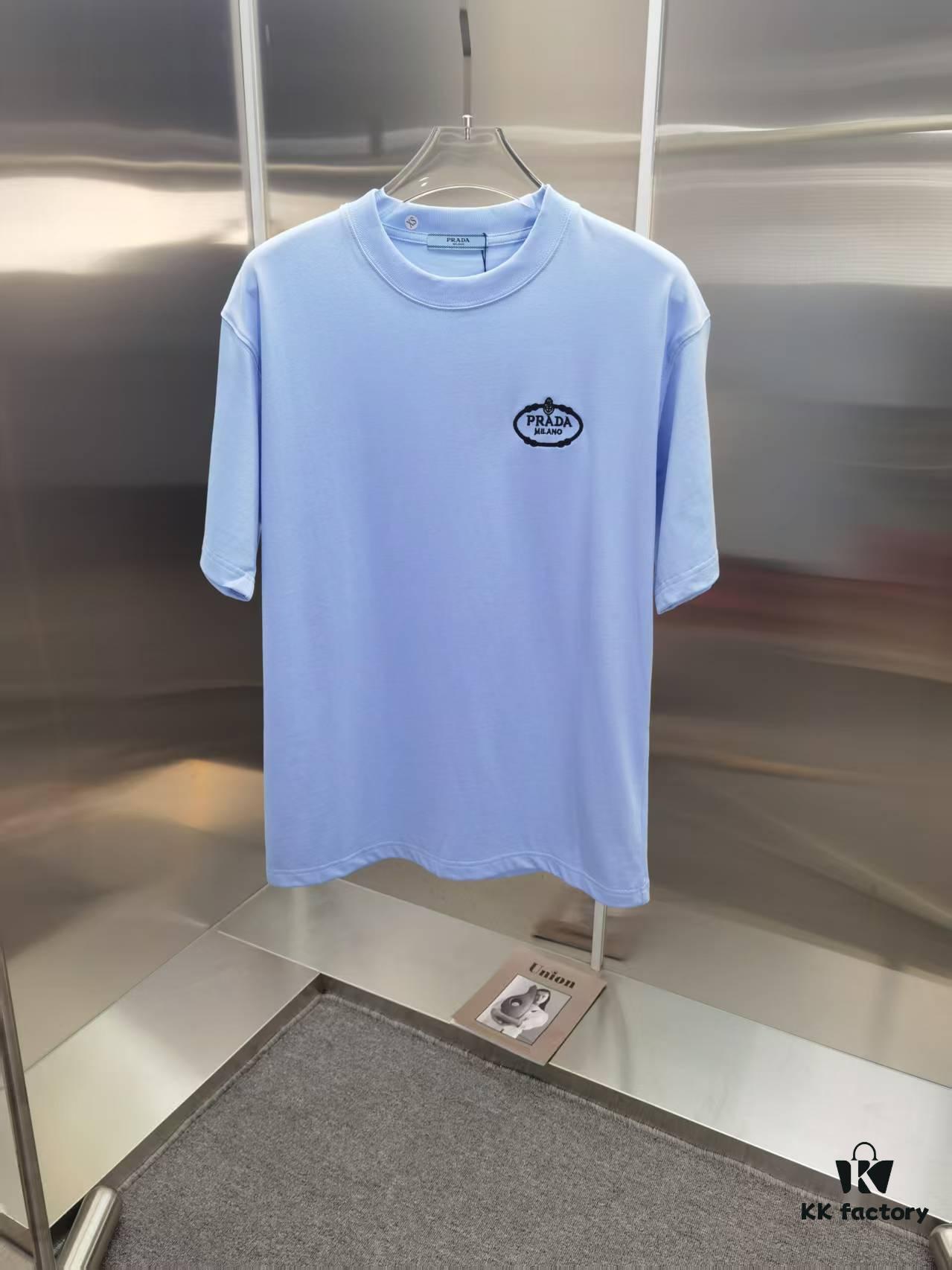 6931a122ccd8ab3d7af950c2 PR*DA Embroidered Premium Short Sleeve T-Shirt (High-End Version, Distinct from Standard Market Offerings)