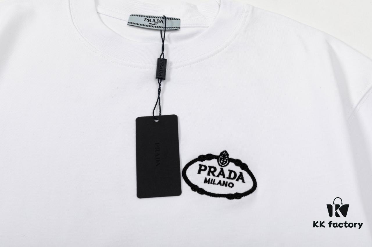 6931a122ccd8ab3d7af950ca PR*DA Embroidered Short Sleeve T-Shirt (Premium Quality, Dual-Yarn 100% Cotton)