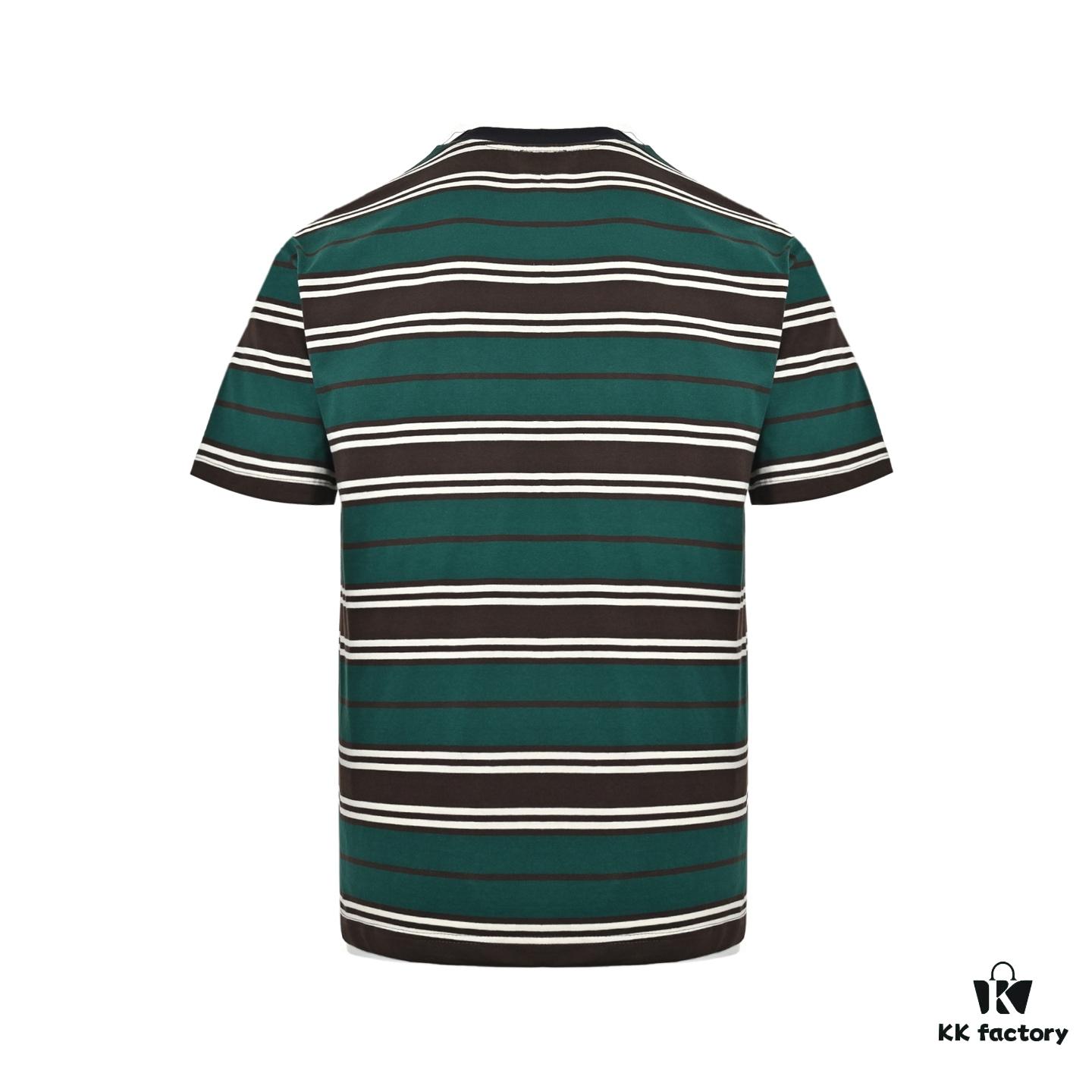 Prada Pocket Logo Striped Short Sleeve T-Shirt