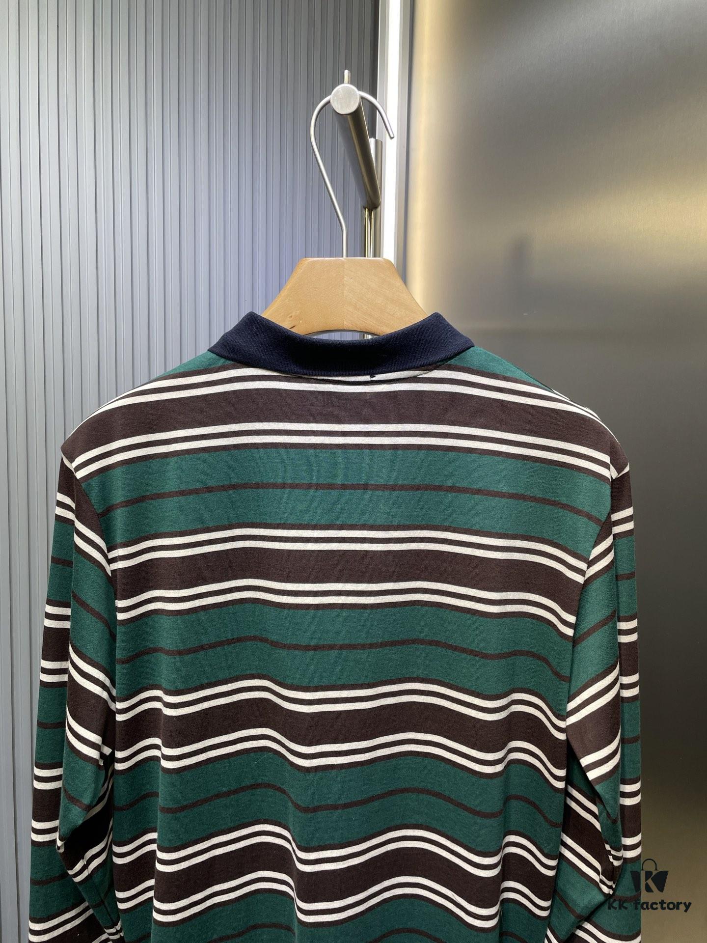 6931a129ccd8ab3d7af9515b Prada Striped Long-Sleeve Polo Shirt