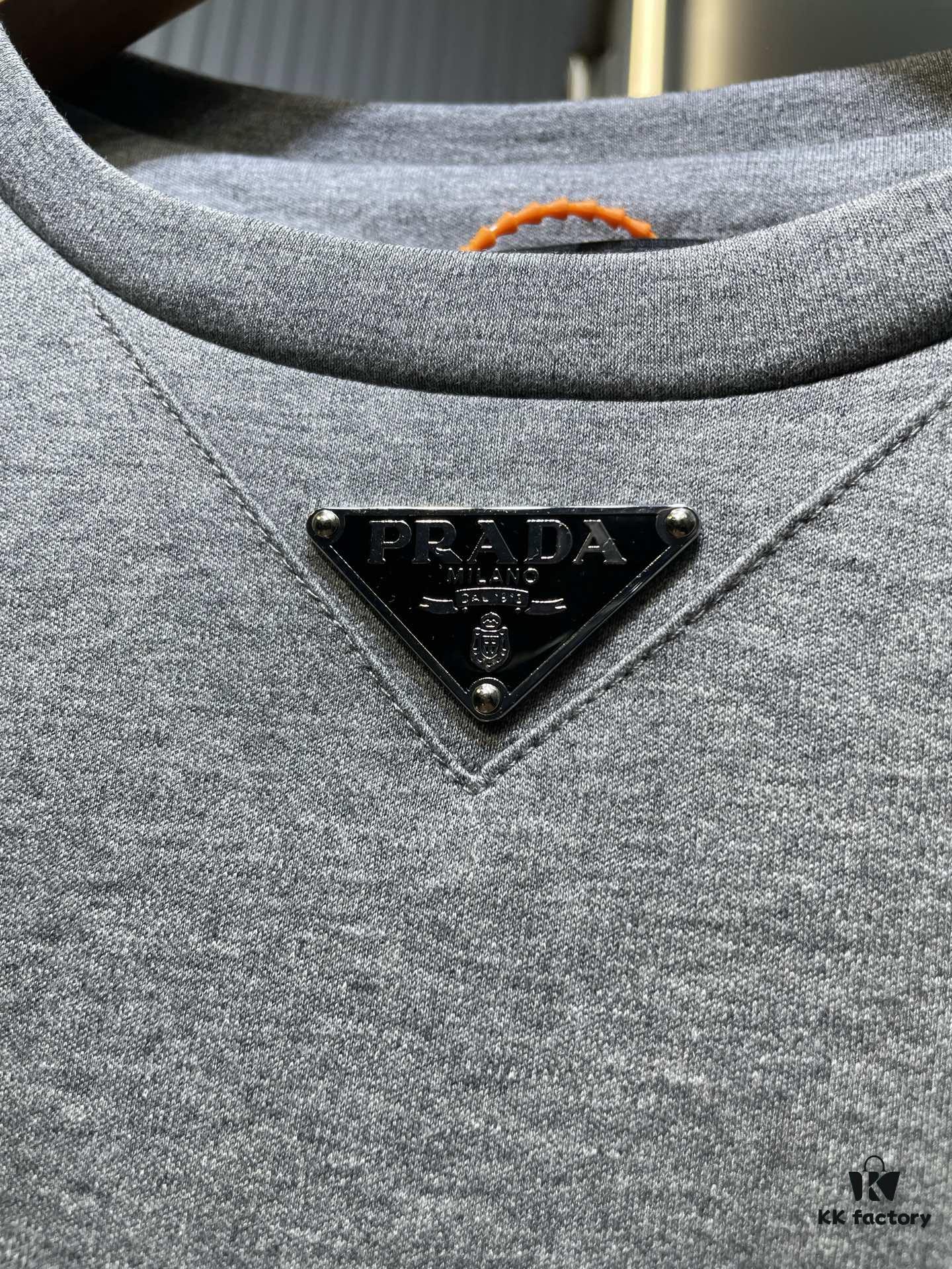Prada Triangle Logo Short Sleeve T-Shirt