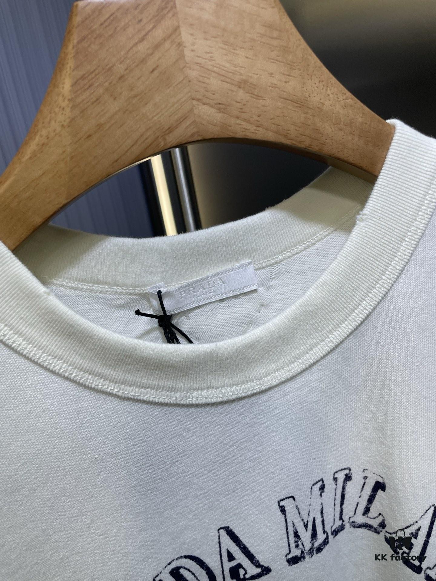 6931a12cccd8ab3d7af9518a Prada 2025 Latest Triangle Logo Printed Cotton Short-Sleeve T-Shirt, Soft and Comfortable Fabric, Fresh Design Inspiration, Highly Stylish and Representative, Comfortable, Breathable Touch, Extremely Fashionable and Timeless with Character, Premium and Versatile Look